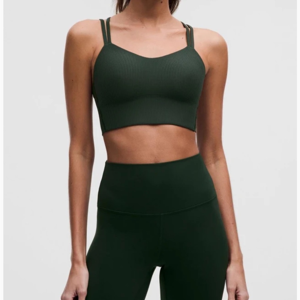 Lululemon Dark Green Strappy Sports Bra Size 4